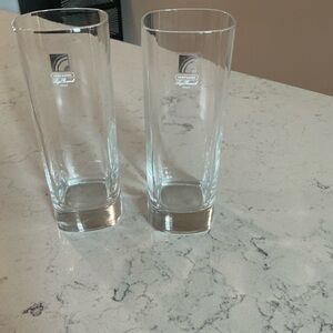 Luigi Bormioli light and music highball glasses set of 2 beverage square glasses